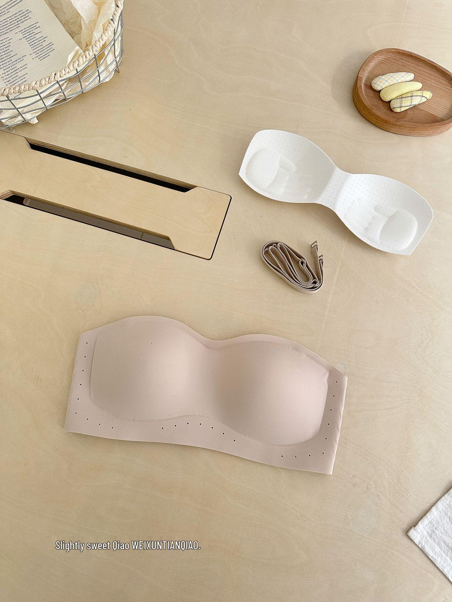 356 Women s Seamless Strapless Push-Up Bandeau - Non-Slip, Wireless, Comfortable Invisible Foundation Underwear.