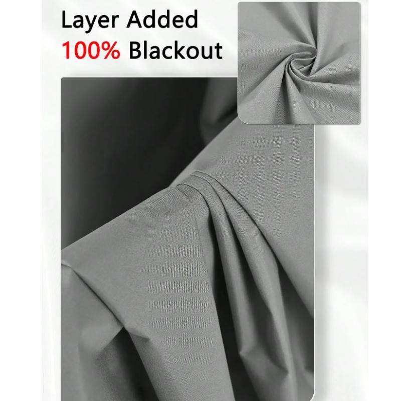 1PC Total Privacy Safe and Odorless Curtains for Living Room and Bedroom Solid Blackout Curtains with Grommets