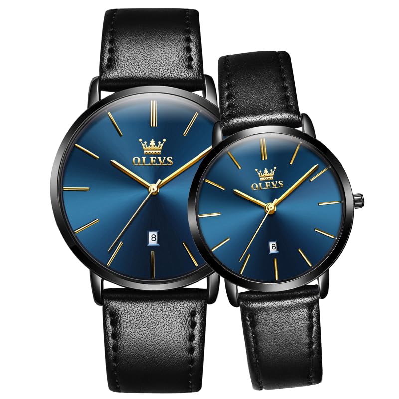 

OLEVS Pair Watch Pair Watch Couple Popular Ladies Pair Watch Set Arm Clock Surprise Present Wedding Anniversary Present Couple Anniversary Present Day