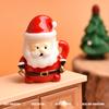 4/6 Sets Weihnachten Harz Weihnachtsmann Schneemann Kaffeetasse Rollenspiel Spielzeug Scrapbooking Basteln DIY Miniatur Puppenhaus Zubehör