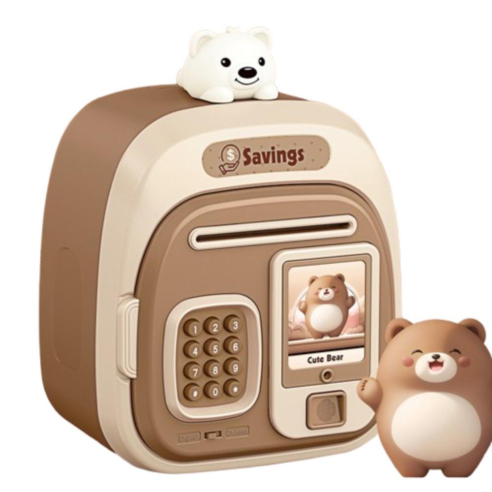 

Voice Reminder Smart Money Deposit Box Electronic ATM Penny Bank for Coins Cash Coffee-Style B