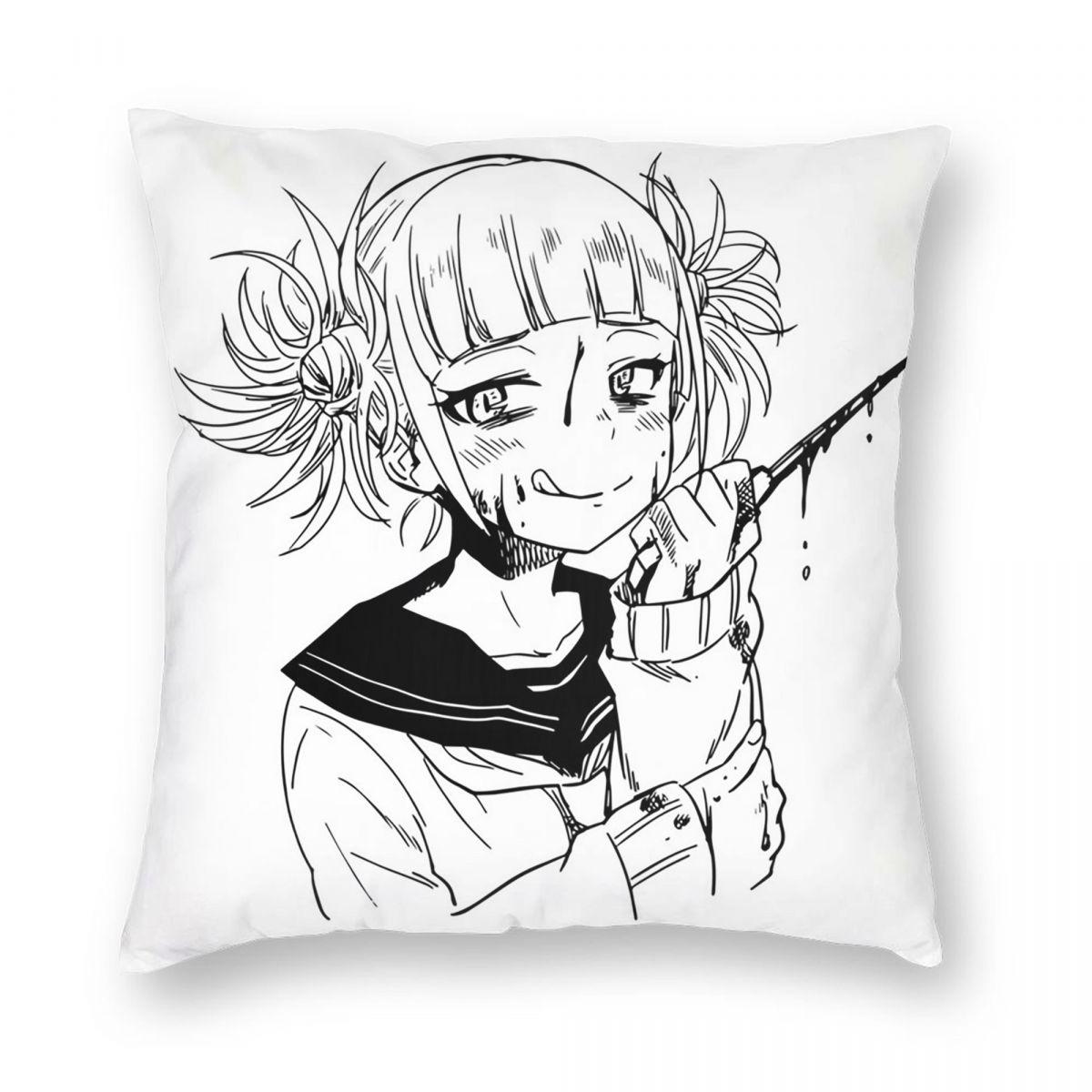 

Anime My Hero Academia Himiko Toga Square Pillowcase Pillow Cover Cushion Zip Decorative Comfort Throw Pillow for Living Room 12x12Inch