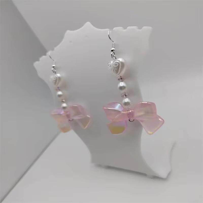 Playful Butterfly Bowknot Dangle Earrings Sturdy Alloy Strawberry Designs Accessory for Trendy Girls and Students