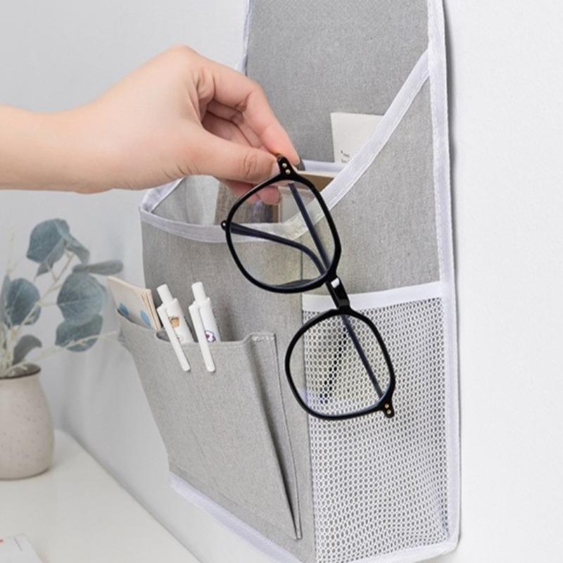 Student Dormitory Fabric Hanging Storage Bag Creative Home Organizer for Living Room Bedroom Clutter Storage Wall-Mounted Pouch