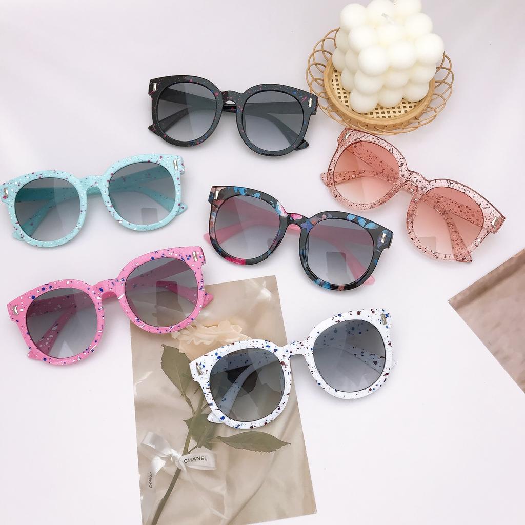 Fashion Children'S Sunglasses Baby Glasses Cute Boys And Girls Oval Frame Sunscreen Eye Protection Glasses Tide