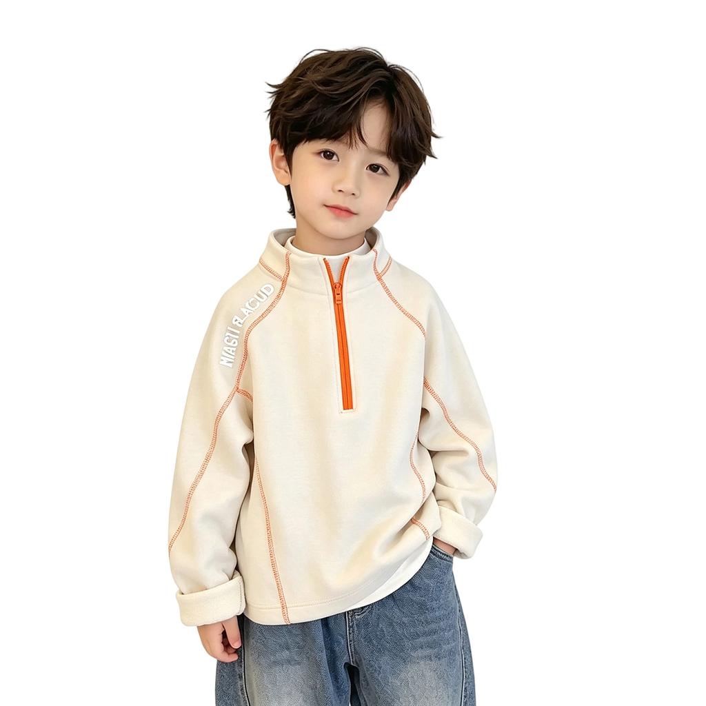 Boys and Girls Long Sleeve Hoodie Color Casual Pullover for Kids