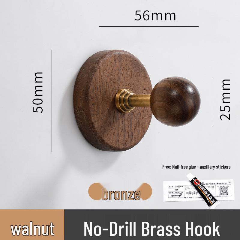 Solid Wood Wall-Mounted Coat and Hat Hook Cabinet for Entryway Storage Standard
