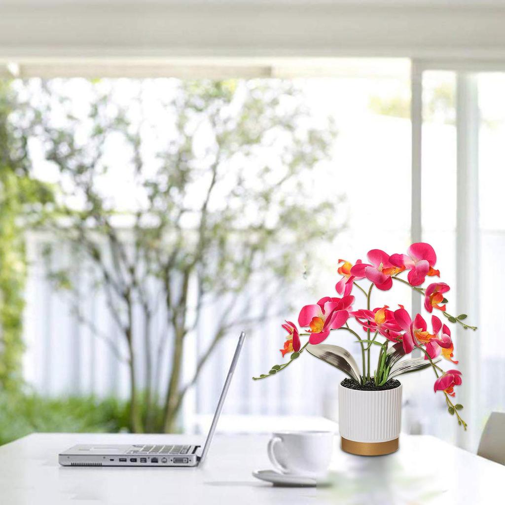 1 Pc Artificial Flower Decoration Gold-bottomed Office