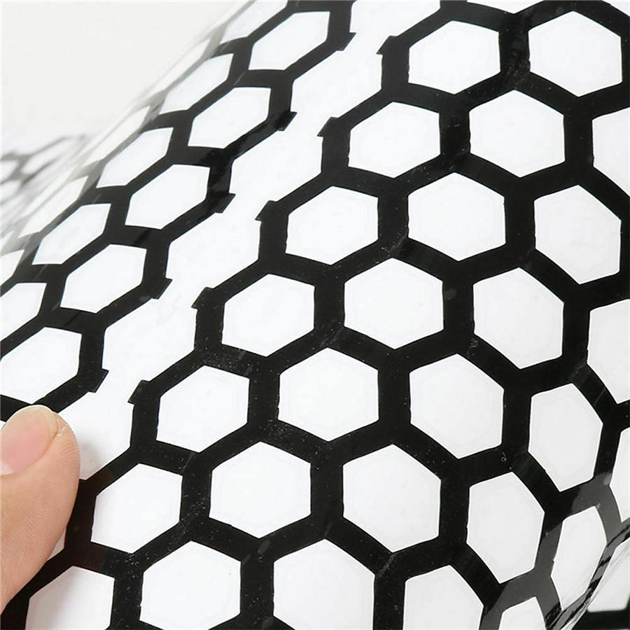 Black Car Rear Tail Light Cover Honeycomb Sticker Tail-lamp Decal Accessories