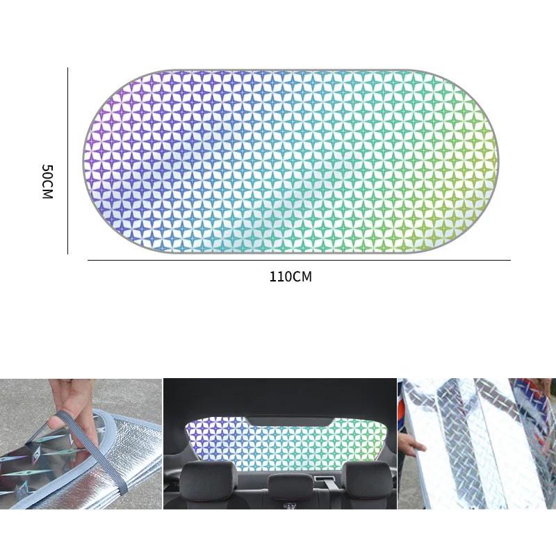 Car Sun Shade UV Protection Folding Auto Rear Window Sunshade Universal Car Window Visor with Suction Cups