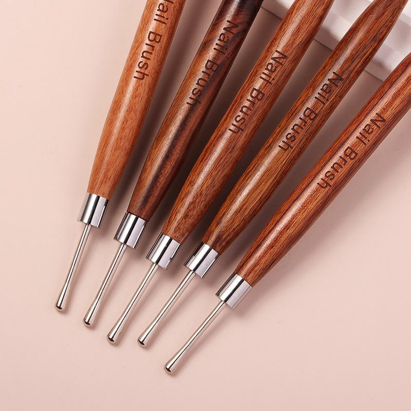 1/5Pcs Double-Ended Silicone Press Pen Flower Painting Brush Nail Supplies Carving Glue Diy Manicure Tips Nail Art Tool