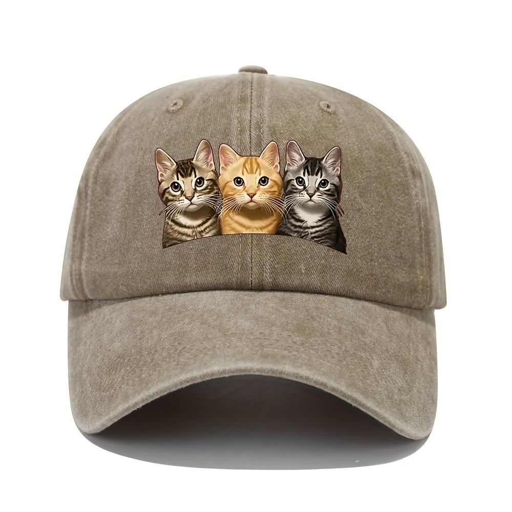 Fashion Washed Cotton Denim Baseball Caps Men Women Vintage Animal 3D Print Outdoor Sports Trucker Dad Hat Female Male Sun Hats