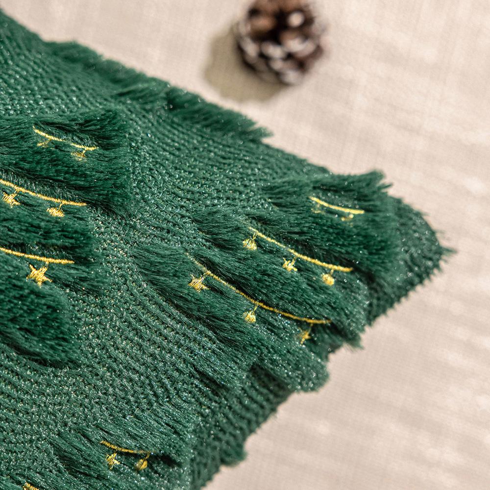 Vánoční světla Vyšívaný povlak na polštář Americký retro Obývací pokoj Pohovka Polštář Vánoční atmosféra Domácí dekorace