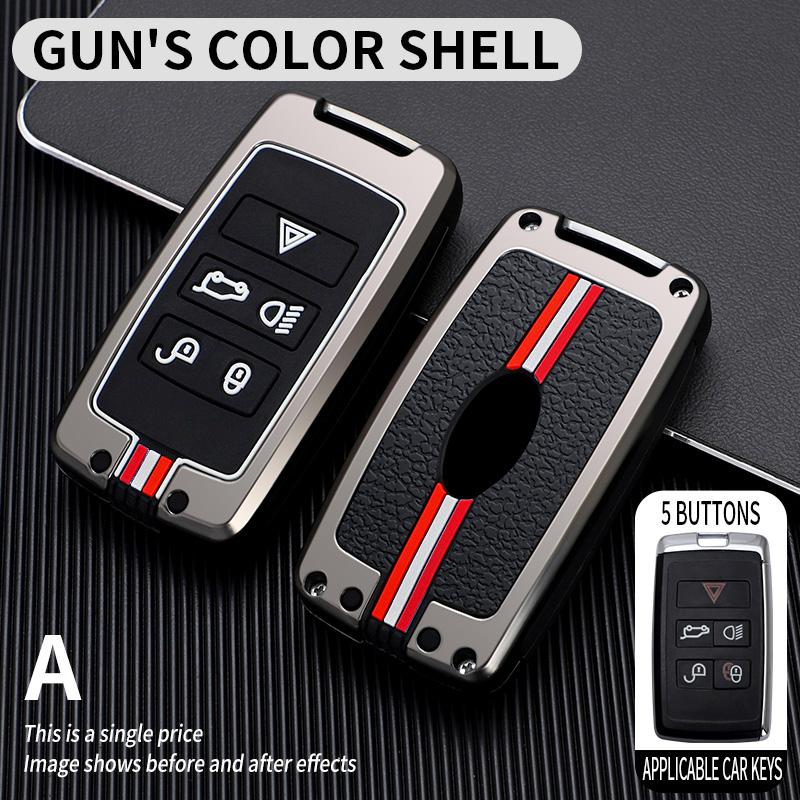 5 Bottons Metal Car Key Cover Case Shell for Land Rover Evoque Discovery 4 Evoque for Jaguar F-Pace F-Type XE XF XJ Freelander