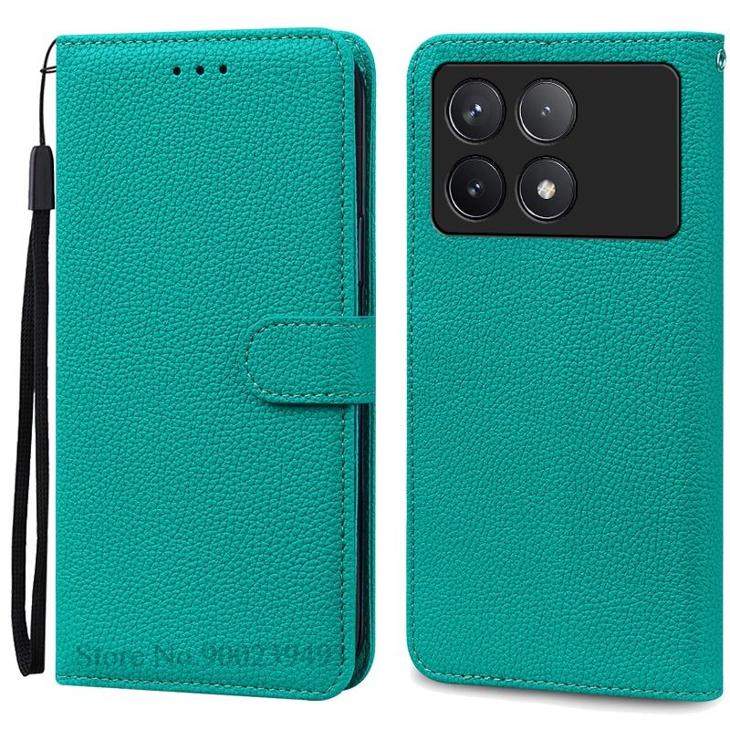 Pouzdro F6 Pro pro POCO F6 Pro Pouzdro Silikonová peněženka Kožené vyklápěcí pouzdro pro Xiaomi Poco F6 Pro 5G Pouzdro Knižní obal Fundas