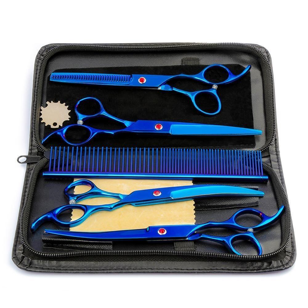 7Inch Pet Grooming Scissors Kit  Stainless Steel Trimming Pet Scissors Tool