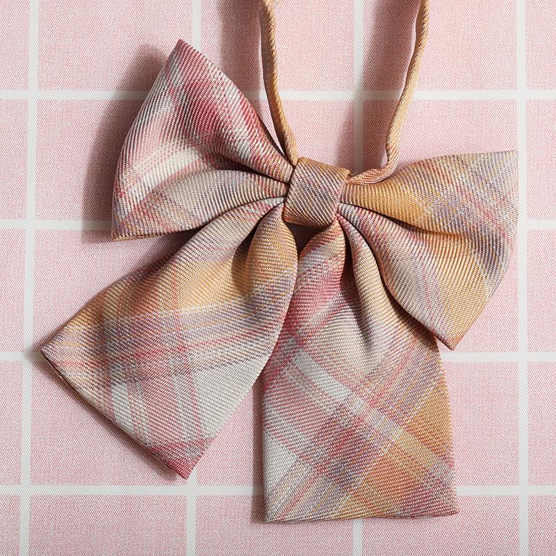 Jk Japanese Plaid Korean Version Of Collar Flower Graduate Female Collar Flower College Wind Streamer Jk Bow Shirt Accessories Sailor Suit