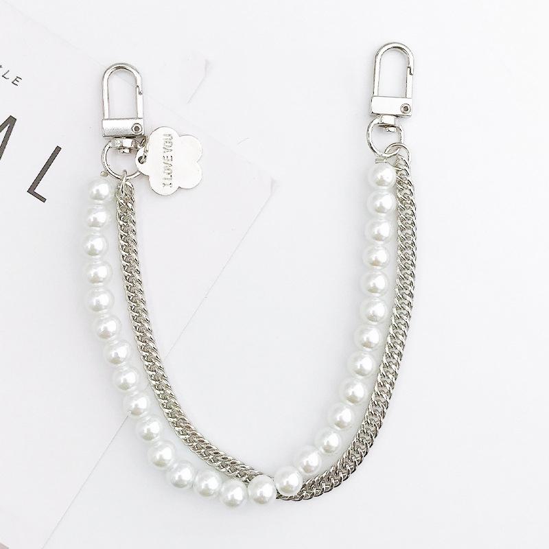 26cm Pearls Chain Strap For Handbag Fashion Accessories For Handbags Handles For Handbag Imitation Pearl Bag Chain Metal Chains