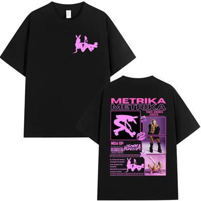 Rapper METRIKA Album 2026 Graphic T Shirts Men Women Vintage High Quality Fashion Tshirt 100 Cotton Oversized Tees Streetwear