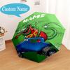 Custom Name Rat Fink Truck Adventure Umbrella Folding Umbrella, Automatic Umbrella - 8-Frame for Travel, Casual Lightweight Personalized Gifts