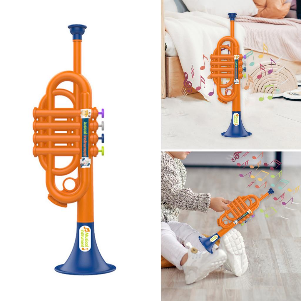 Realistisk Barne Trompet Leke Musikkinstrument Leke for Barn Musikkinteresse Utvikling Trygg Pedagogisk Leke for Barn