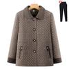 2026 New Spring/Autumn Plaid Cardigan for Middle-aged and Elderly Women - Stylish Grandma Jacket
