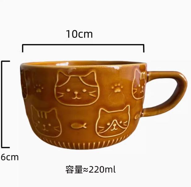 

Креативна мультяшна тварина Чашка Керамічні чашки з кришкою Кавова чашка Сніданок Молочні чашки Вітальня Кавовий столик Посуд для напоїв Кружки 220ml