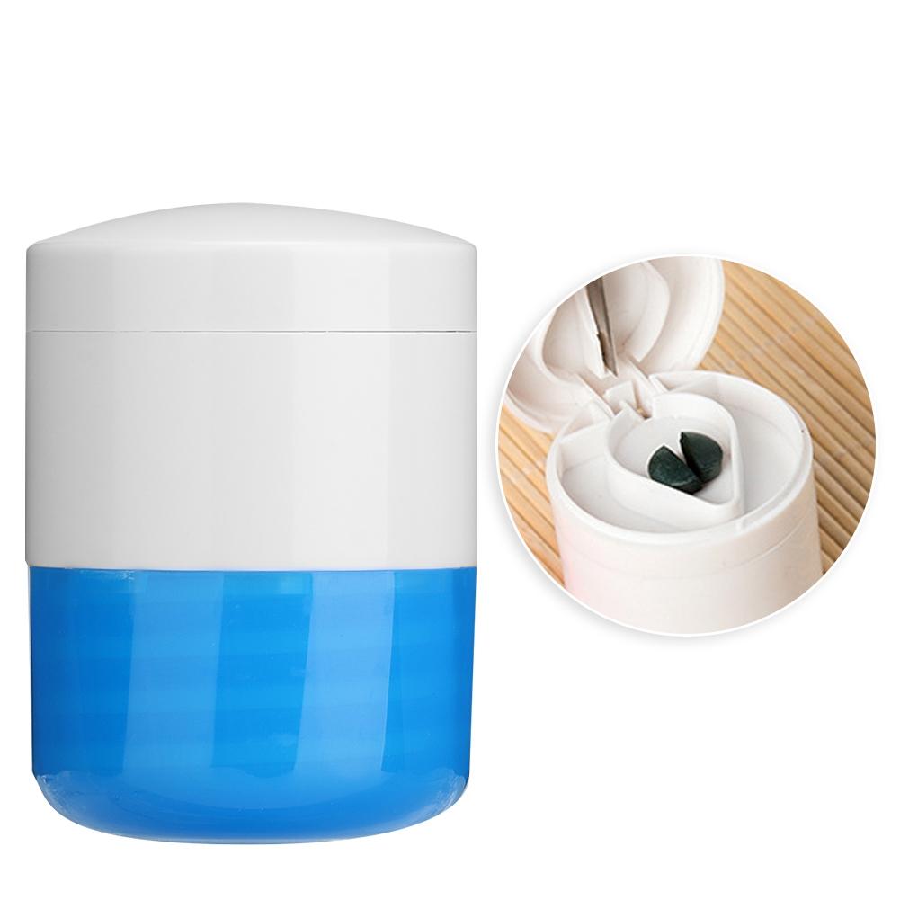 

2 in 1 MultiFunction Portable Pills Cutter Tablet Crusher Pills Medicine Grinder Box