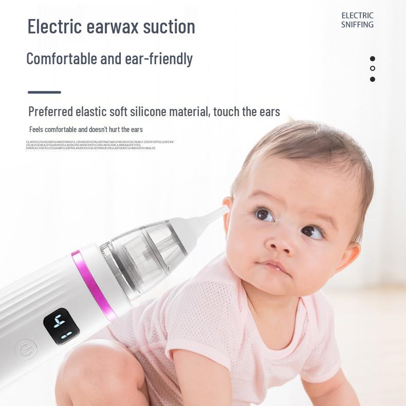 Multifunctional Electric Baby & Toddler Nasal Aspirator with Large Suction for Nasal Congestion and Earwax Cleaning