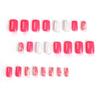 Nail Pink White Nail Patch Removable Pink White Wave Line Graffiti Nail Patch Nails