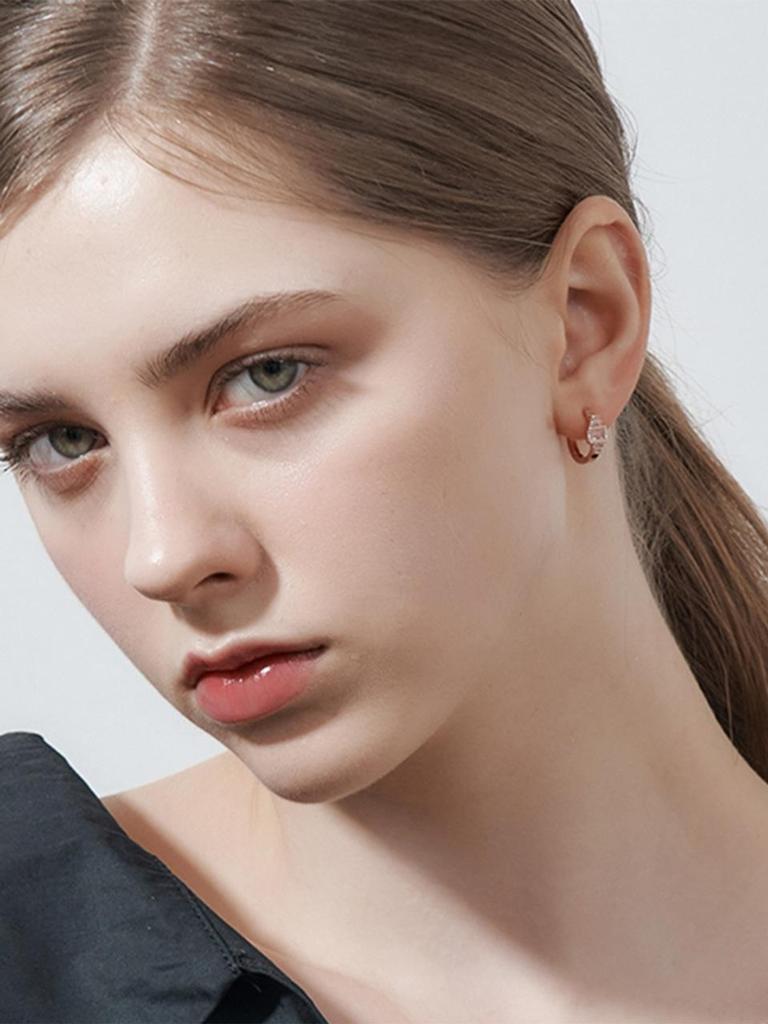 [Geiger Jewelry] 14K GF Cube One-Touch Earrings GIGFEE006