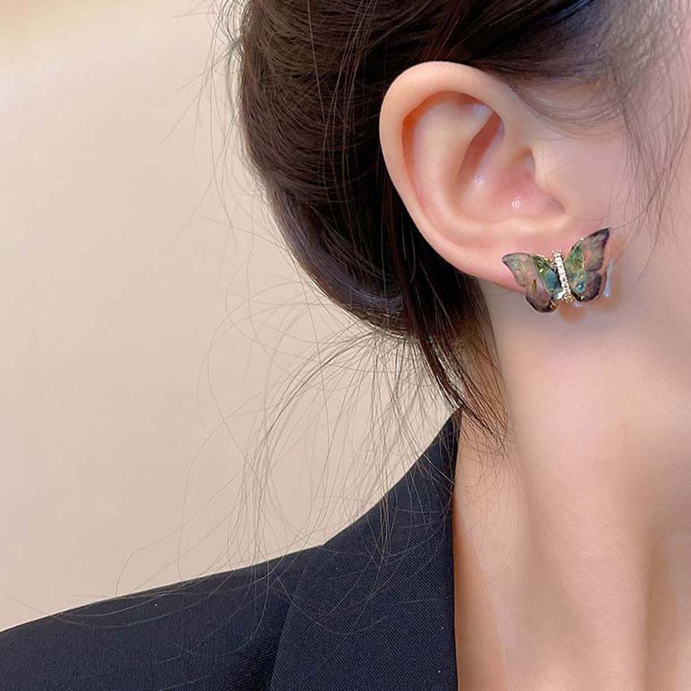 

Translucent Butterfly Earrings Dazzling Colors Butterfly Butterfly Ear Hook Party
