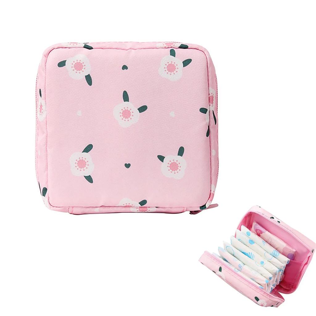 Sanitary Napkin Storage Bag Cotton Cloth Portable Sanitary Napkin Pads Storage Bags Feminine Menstruation