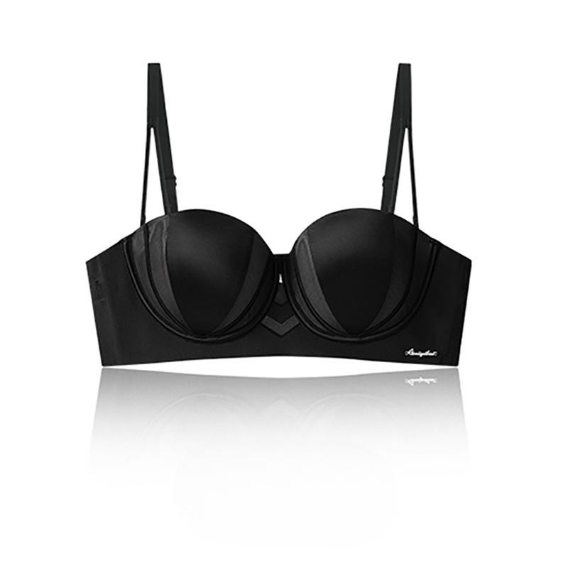 

Женская Новая Коллекция Вспомогательный Бюстгальтер Без Бретелек Без Косточек Маленький Размер Пуш-Ап Бесшовный Половина Чашки Белье 32/70AB