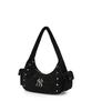 Mlb Vintage Street Nieten Hobo Tasche Ny (Schwarz)