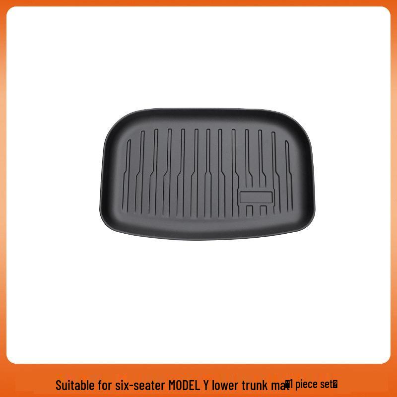 Tesla Model Y 6-Seater Front & Rear TPE Trunk and Seat Back Mats.