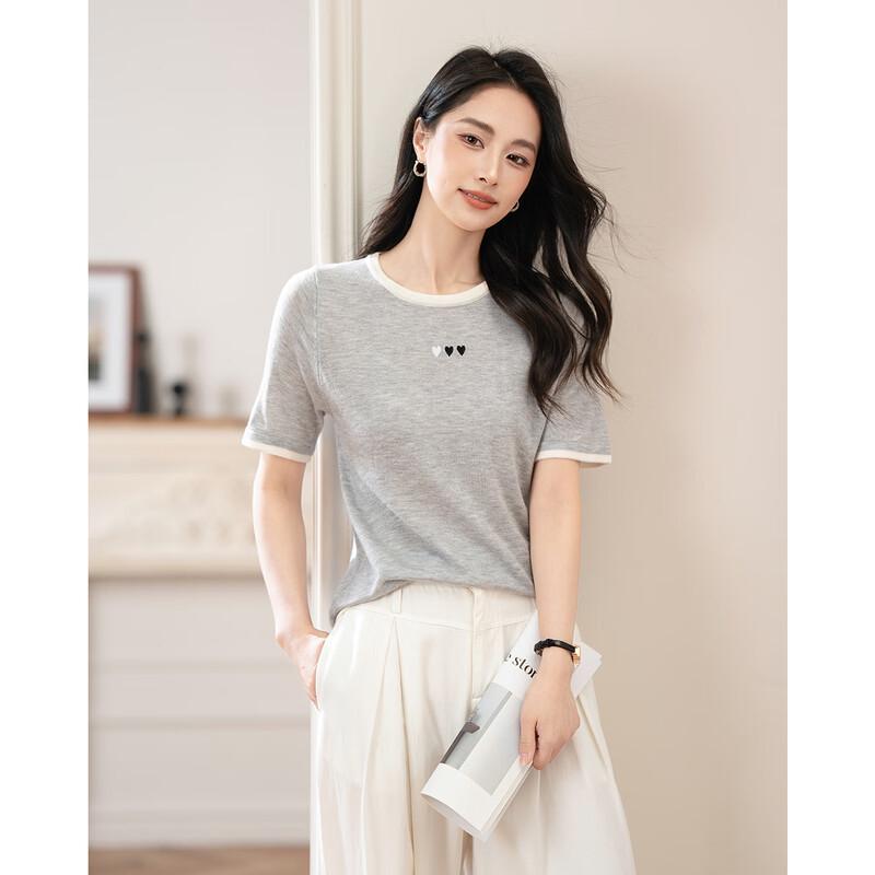 TERRE BLEUE Women s Short Sleeve Knit T-Shirt F
