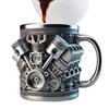 Stainless Steel Cup V6 V8 Engines Design Mug Durable & Stylish Rust-Proof Coffee Mug Perfect for Car Enthusiasts