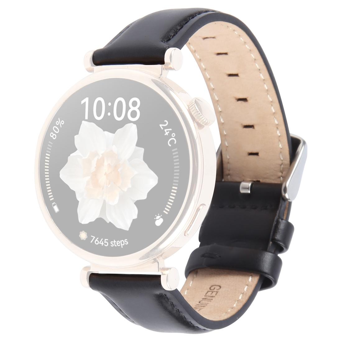 

Ремешок 18 мм для Garmin Venu 3S/Forerunner 265S/Forerunner 255S/Venu 2S/Vivomove 3S, ремешок для часов из коровьей кожи высшего слоя Black