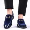 Men Dress Shoes Business Formal Men Loafers Men Winter Breathable Plus Velvet Warm British Black Round Head Wedding Shoes