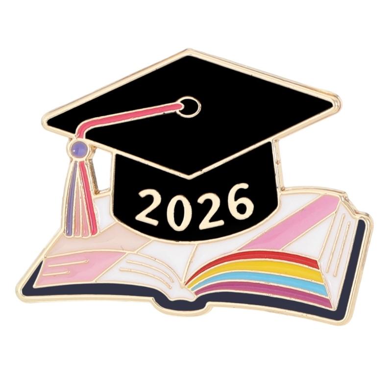 Year of 2026 Graduation Season Alloy Enamel Pin Brooch Gift For Students To Celebrate Academic Achievement