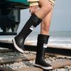Fashion Couple Rain Shoes Men and Women Outdoor Waterproof and Non-slip Rubber Shoes High Tube Fishing Water Shoes Soft Sole Car Wash Work Rain Boots