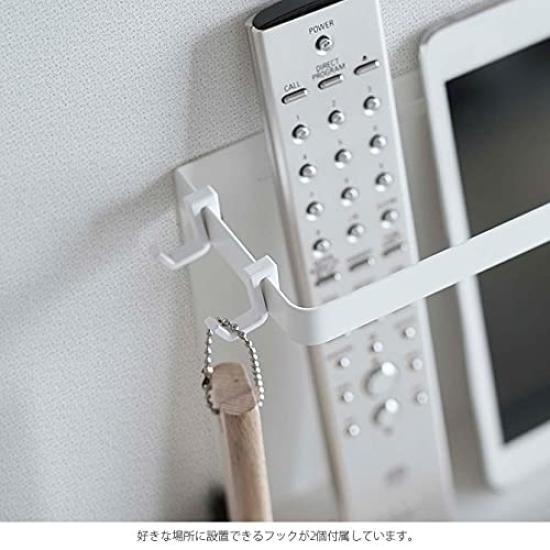 Yamazaki Jitsugyo 5476 pinzety na prkénko a vruty do dřeva Úložný prostor na straně kuchyňské linky Š60 x x V18 věžový regál s háčky [Sádrokarton v ceně] regál, bílý,