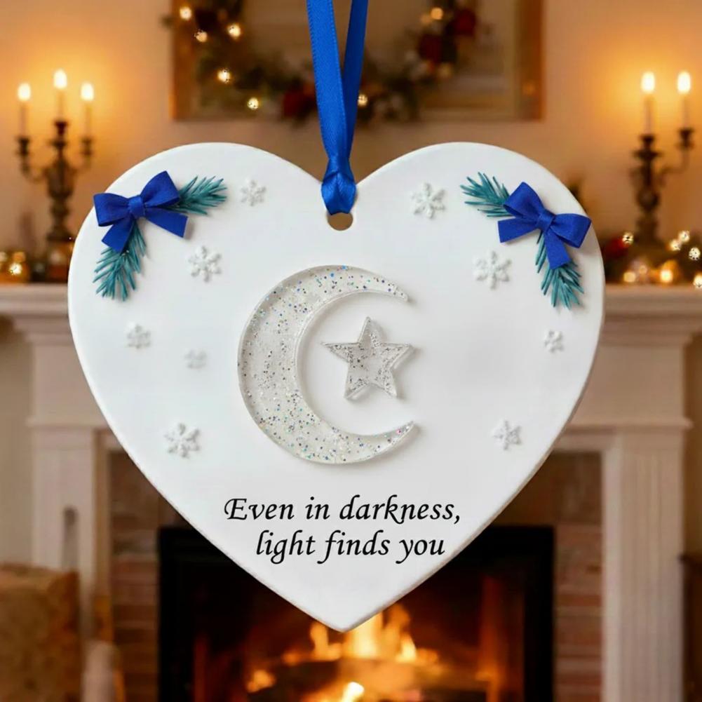 High-quality Acrylic Ornaments Acrylic Christmas Decor Inspirational Heart Shaped Christmas Ornament Set for Friends for Tree