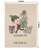Printtoo 2 Pcs Large Santa Sacks with Drawstring Canvas Xmas Gifts Bags for Kids Christmas 27x20 Inch
