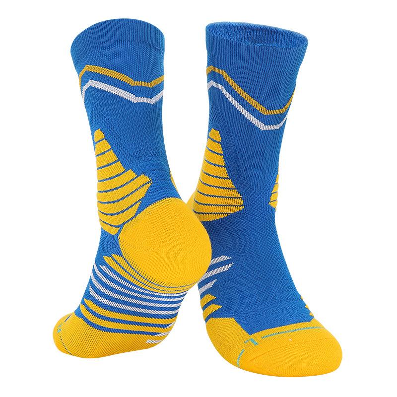 Basketballsocken Herren Professionell Verdickt Frottee Sohle Rutschfest Schweißabsorbierend Mittellange Socken Elite Socken High-Top Sportsocken