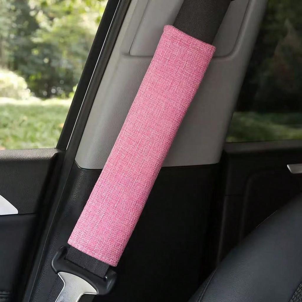 2pc Personalized Embroidered Car Seat Belt Cover, Custom Name Car Seat Belt Sleeve, Embroidered Shoulder Strap Car Interior Decor, Suitable