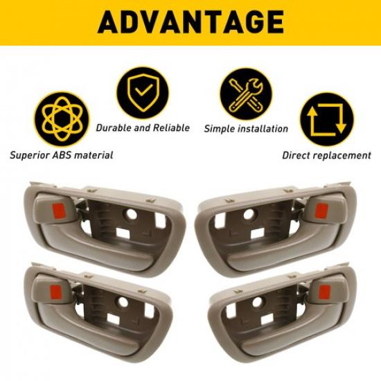 4x Car Handle Interior Door Pull Front Rear Right Left Fit 02-2006 Toyota Camry