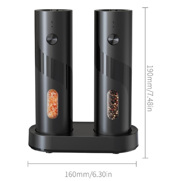 Automatic Adjustable Spices Grinder For Cooking Rechargeable Design With Transparent Window Kitchen Accessory