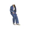 adidas Originals Premium Essentials Jeans a Gamba Larga Vita Alta Chiusura con Zip Logo Ricamato Donna Jeans Blu IW5760